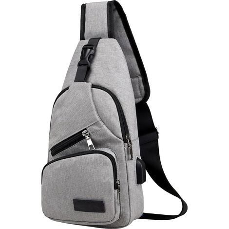 Mochila de hombro con puerto USB y puerto para auriculares. Mochila de senderismo. Bolso tote.