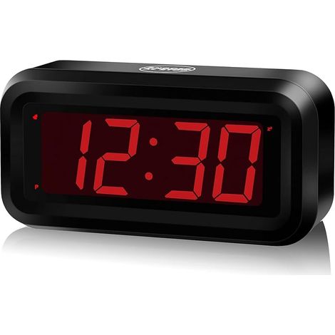 Réveil à Piles,Affichage 12/24h,3 Niveaux de luminosité,répétition,Petite Horloge de Chevet numérique pour Chambre à Coucher,Bureau,Maison (1/5)