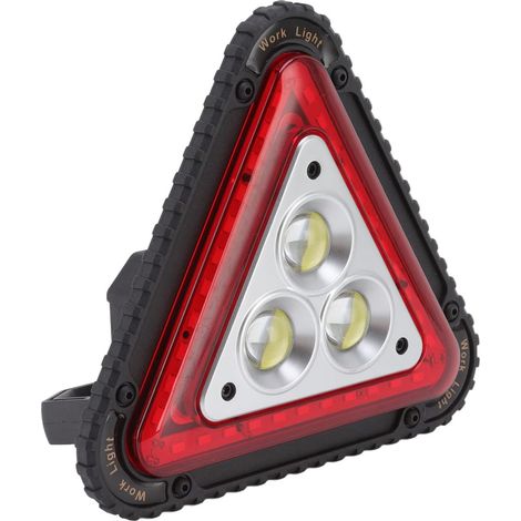 Lampe de Travail LED COB Triangulaire Voyant D'Avertissement du Trafic de Charge USB Projecteur D'Inondation LED Portable de Camping en Plein+2x18650+usb
