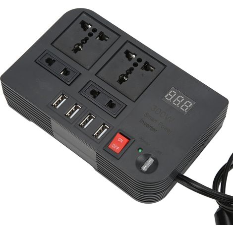 Convertisseur de tension 12V vers 220-240V 600W, onde sinusoïdale modifiée, prise allume-cigare, transformateur universel pour voiture, camping et voyage. (1/5)