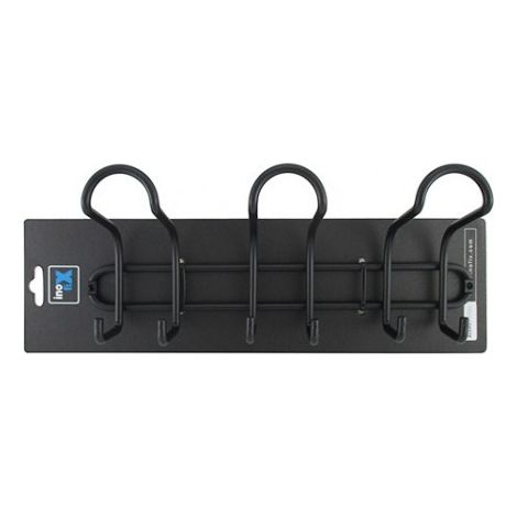 Wandgarderobe Inofix Stahl schwarz matt 130x310 mm (1/3)