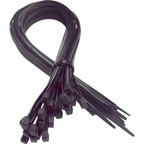 Pack de Bridas de Nylon Negras - Resistente y Duradero, Varios Tamaños (100 mm a 370 mm) para Organización de Cables, Sujeción  2,5 x 140 mm - (1/5)