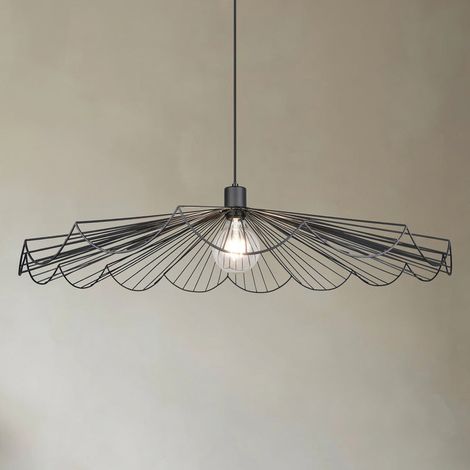 [NEUWERTIG] B-Ware Reality Pendelleuchte Hängeleuchte Margarita LED Lampe dimmbar schwarz Ø80cm (1/2)