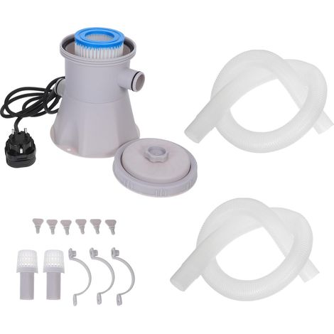KICHOUSE Pompe de Filtration Entretien de Piscine pour Piscine en Plastique Technologie de Nettoyage, Silencieuse, pour Fête (1/5)