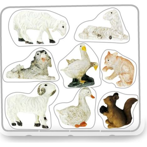GRUPPO 8 SOGGETTI ANIMALI 2,5 CM (1/2)