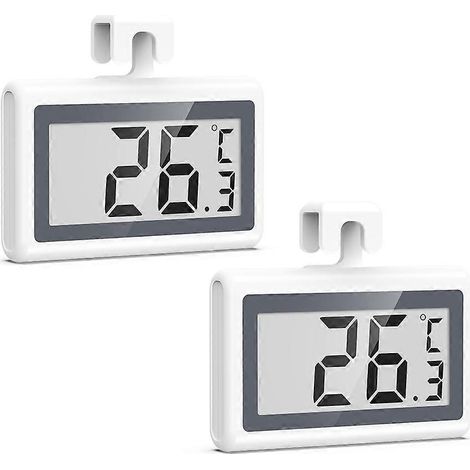 Thermomètre pour réfrigérateur-congélateur, thermomètre numérique pour réfrigérateur, avec écran LCD, commutateur °C/°F, pour cuisine (1/4)