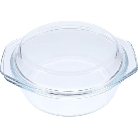 Plat à four en verre thermorésistant avec couvercle, compatible micro-ondes et lave-vaisselle, pour la cuisson et la conservation alimentaire
