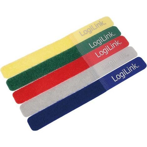Fascette per nascondere i cavi, set da 5, PA66, colori assortiti, 20 x 180 mm (1/5)