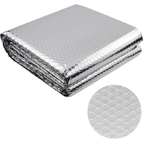 Isolant Thermique, Film à Bulles Épais en Aluminium, 60cm x 5m Feuille Réfléchissante Double Face en Aluminisé, Feuille D'aluminium Isolation pour Toits Fenêtres Radiateurs (1/5)
