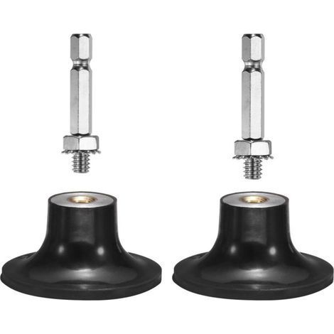 2Pcs 2" Porte Disque de Ponçage Rapide 6.35mm Porte Outil de Tige pour Meuleuse à Matrices Ponçage et Disques de Conditionnement, Noir (1/5)