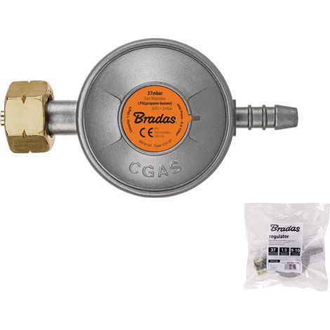 Bradas Gasreduzierer 37 mbar 1,5 kg/h mit EFV-Sicherheitsventil (1/4)