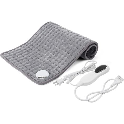 Couverture électrique 30x60cm, contrôle de la température à 10 niveaux, coussin chauffant pour l'hiver, couverture pour la taille et l'abdomen