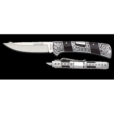 Cuchillo plegable Martinez Albainox Stamina muelle decorado negro