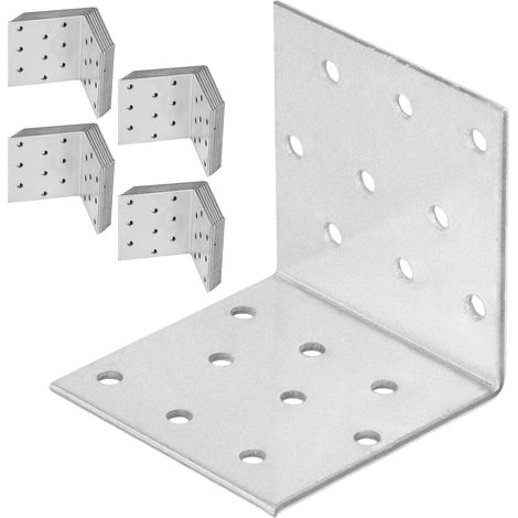 Ángulo de carpintero, conector de construcción, acero galvanizado, 60x60x60 mm, 50 unidades