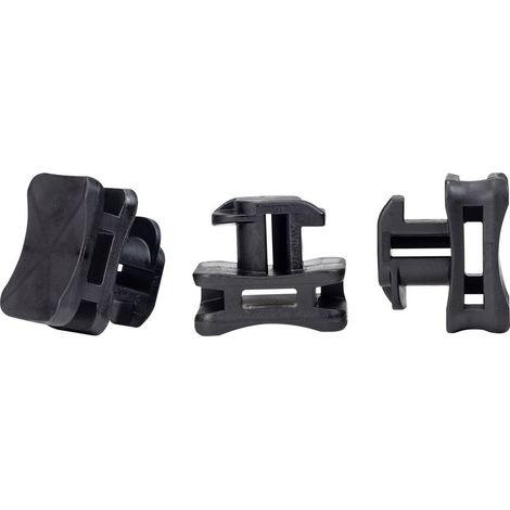 HellermannTyton ACFM2W10PT6 Basetta per fascette guida 151-03055 stabilizzata al calore, resistente agli urti Nero 25 p (1/2)