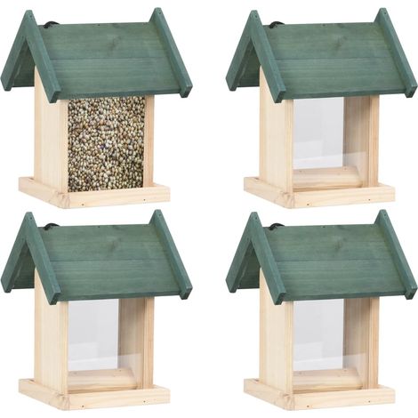 Vogelfutterhäuser 4 Stk. Tannenholz