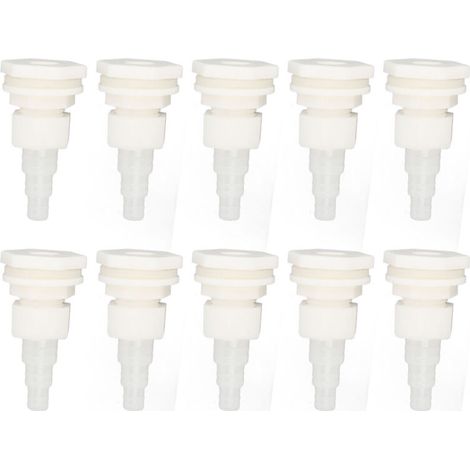Kit de 10 raccords pour tuyau de réservoir d'eau HEEPDD, accessoires pour fontaine à eau pour animaux, diamètres 9 mm, 12 mm et 16 mm, filetage G1/2, raccords de tuyau de réservoir d'eau en PP