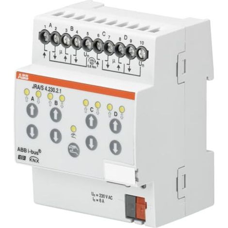 Module domotique KNX stores/volets roulants avec commande manuelle 4 sorties 230V CA MRD i-BUS JRA/S 4.230.2.1 ABB 588067