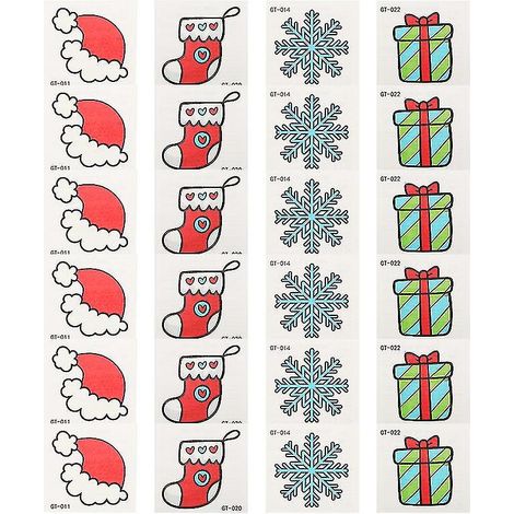 24 Blatt leuchtende Weihnachtstattoos (1/3)