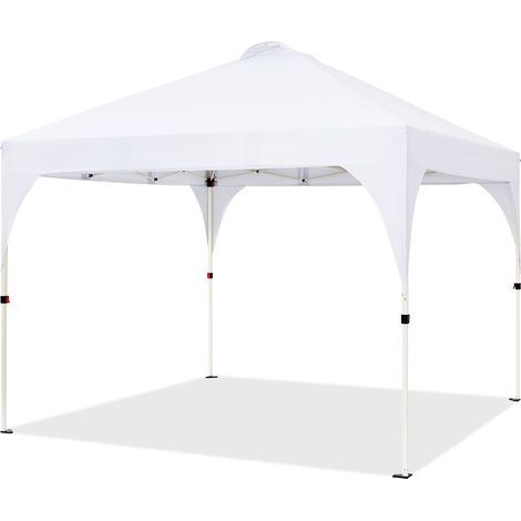 Homevive 3×3 Carpa Plegable Portátil 8-10 Personas Toldo al Aire Libre Carpas para Exteriores Playa con Bolsa de Transporte Blanco (1/5)