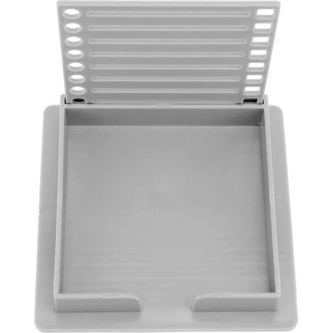 Support de notes autocollantes avec pochoir, cadres transparents, gabarit et boîte de rangement pour blocs 3x3 pouces, gris (1/5)