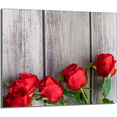 Protector de cristal para encimera 60x52 Rosas (1/5)
