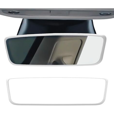 Couverture Rétroviseur,Accessoires Rétroviseur,Housse De Protection En Silicone Pour Rétroviseur,Cadre Protection Rétroviseur Voiture Cadre Rétroviseur Automobile en Silicone,Général,Blanc (1/5)