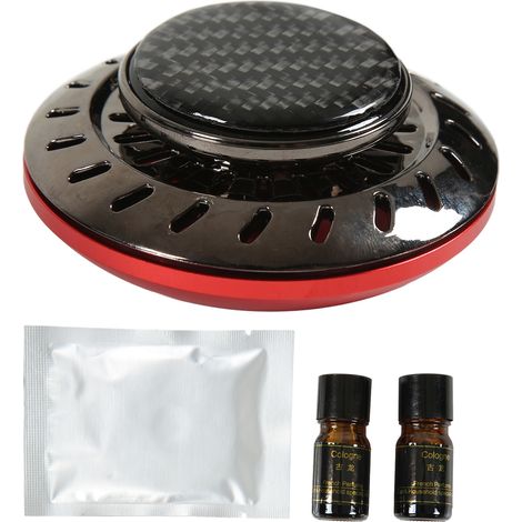 voiture en forme de disque longue durée, aromathérapie huiles essentielles, rouge.