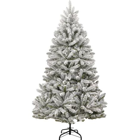 Albero Natale  Albero natalizio  Albero festivo Artificiale Incernierato con Neve Fioccata 240 cm (1/5)