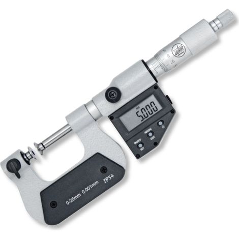 7 Paar Digital-Bügelmessschrauben active mit auswechselbare Einsätzen 0-25/0,001 mm (1/2)