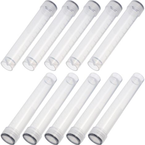 Cryogéniques pour Conservation D'échantillons 10 Tubes en Plastique Blanc 10 Ml avec Couvercle à Vis Transparent Couleur Aléatoire pour Expériences et Analyses (1/5)