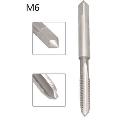 Lot de 2 tarauds de machine à filetage gauche M6X1.00MM en acier rapide H2 pour réparation et entretien de routine (1/3)