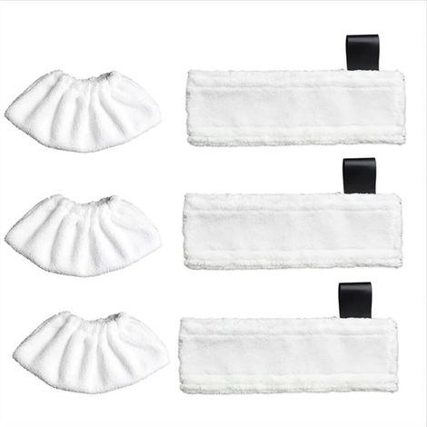 Lot de 3 chiffons en microfibre pour nettoyeurs vapeur Kärcher, compatibles avec les modèles SC2, SC3, SC4 et SC5, lingettes lavables et réutilisables pour sols et surfaces. (1/5)