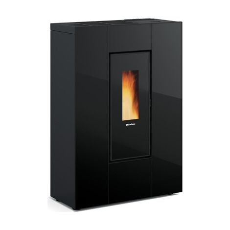 Extraflame Nordica Stufa A Pellet Canalizzata Slim Marilena Plus Crystal 5.0 AD 8 kW 230 m³ Finitura Fumé