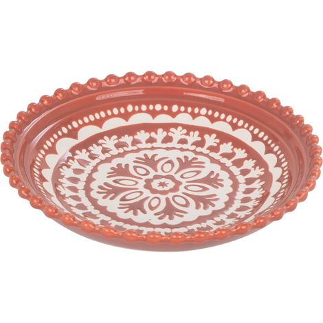 Dekorativer Porzellanteller im Bohemian-Design – Ideal für Tisch und Küche