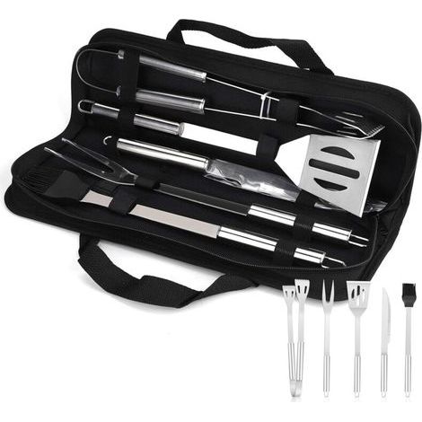 Outils de barbecue, ensemble de barbecue en acier inoxydable, accessoires de barbecue, outils de barbecue, accessoires de barbecue pour jardin (1/4)