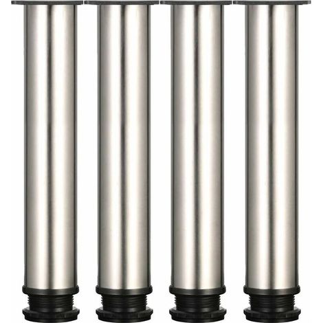 Höhenverstellbare Möbelfüße, 4er-Set – Edelstahl 304 – Höhenverstellbar 300–315 mm – Verschleißfester ABS-Fuß (1/5)