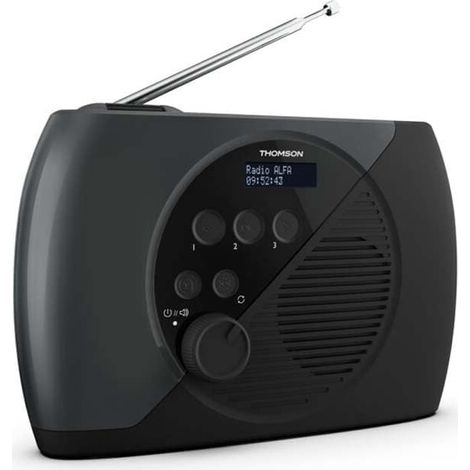 Thomson RT350DAB Tragbares DAB+ und FM Radio - Schwarz/Grau (1/5)