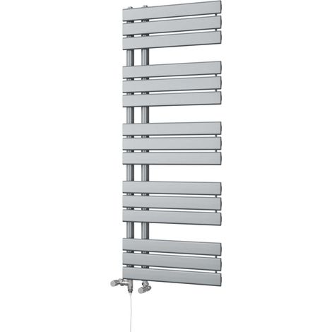 Tristan - Silver Dual Fuel Towel Rail H1292mm x W500mm Standard (1/3)