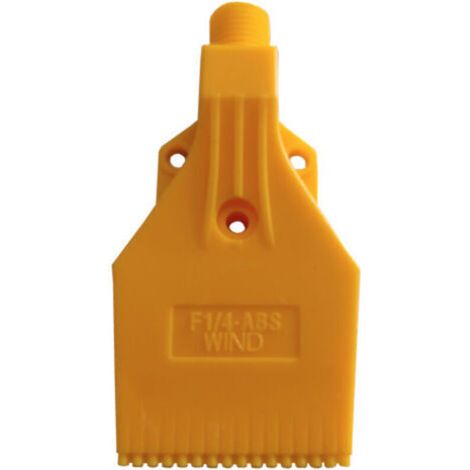 Lot de 6 buses de soufflage mâles BSPT1/4, buse à air plate en ABS, adaptées aux accessoires de soufflage (fixation à trois trous, jaune) (1/5)