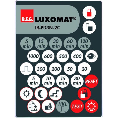 IR-PD3N-2C mini télécommande à infrarouge pour PD3N-2C LUXOMAT 92115 (1/2)