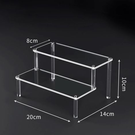 (D5208-2008-2T) Présentoirs en acrylique transparents pour figurines en argile, présentoir à desserts, présentoir à parfums, vitrine W-10 (1/5)