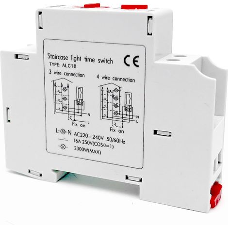 Relais Temporisé 220V,Minuterie 220V - 240V AC Interrupteur Automatique De Minuterie D'éChelle pour Boîtes à LumièRe De Publicité De Couloir D'éChelle Relais 220 V (1/5)