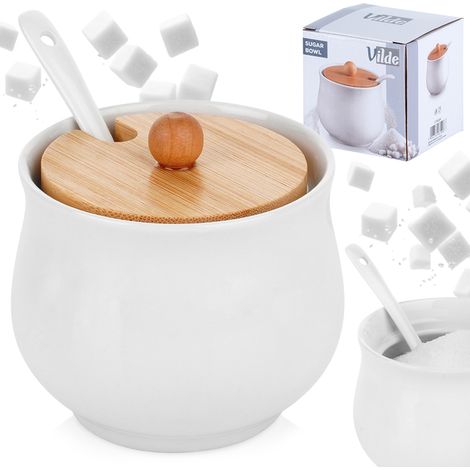Ceramic sugar bowl white (1/5)