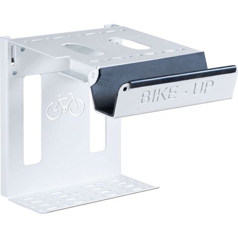 Porte-vélo mural BikeUp, support de rangement pour vélo, fixation murale blanc - THIRARD (1/4)