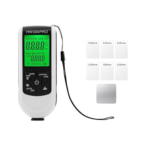 Car Paint Thickness Tester 0-2000µm Digital Car Paint Thickness Tester with Backlit LCD Display White (1/5)