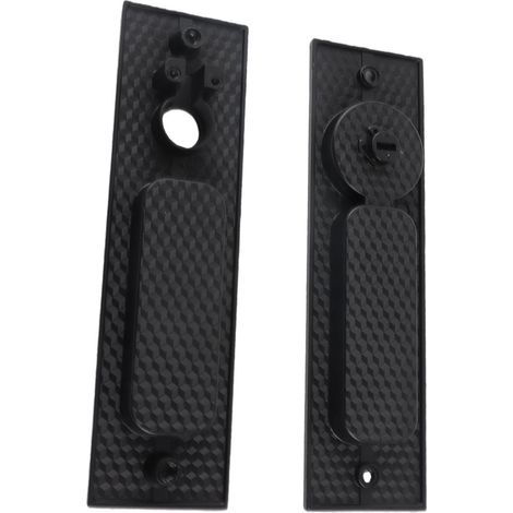 Serrure à Encastrer pour Porte Coulissante en Alliage de Zinc avec 2 Clés, Poignée Invisible Recessed Noire pour Meubles et Portes Intérieures (1/4)