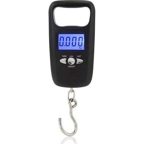 pair Balance de bagage 110lb / 50kg, balance électronique portable LCD Backlight Digital Fishing scale, pesage de valise, voyage, maison (1/5)
