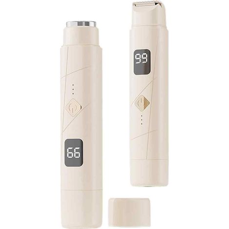 Tondeuse rechargeable pour femme Mini tondeuse portable pour femme Rasoir bikini et rasoir corporel [Beige] (1/5)