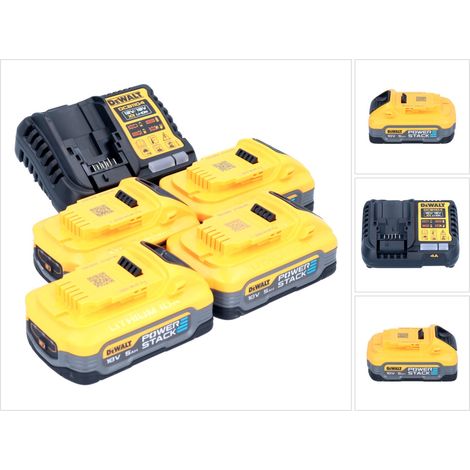 DeWalt DCB 1104 H4 Set de batería de arranque 12 V / 18 V 4x batería Powerstack 5,0 Ah + cargador DCB 1104 (1/5)